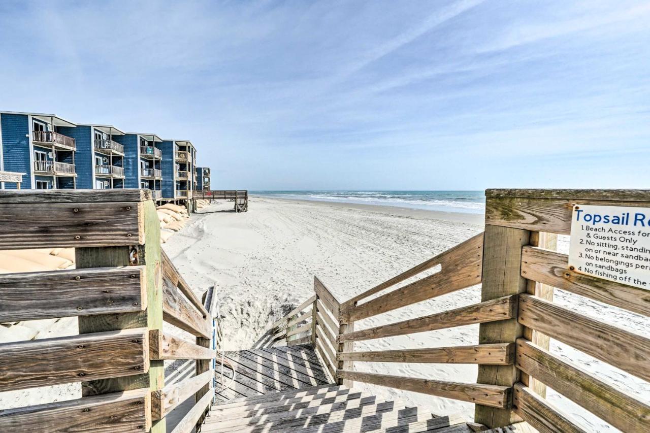 North Topsail Condo - Steps To Beach! North Topsail Beach Buitenkant foto